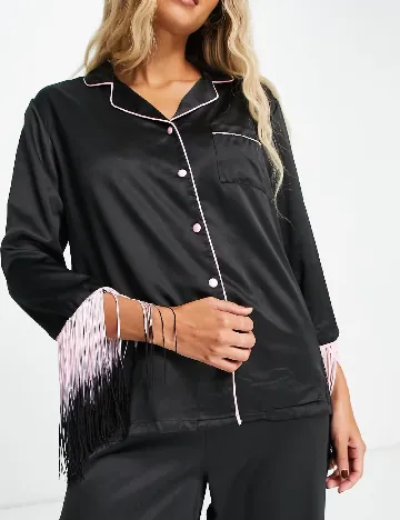 Pijama Loungeable Maternity, negru