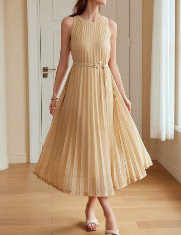 Rochie medie MOTF, crem