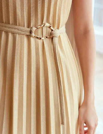 Rochie medie MOTF, crem