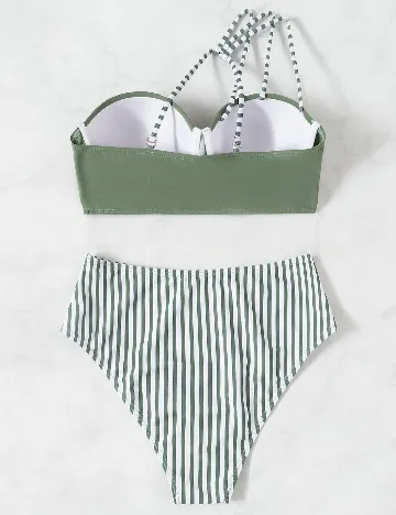 Costum de baie SHEIN, verde