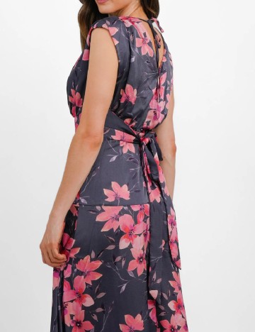 Rochie lunga Liquorish, floral print