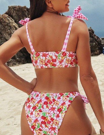 Costum de baie SHEIN, floral print