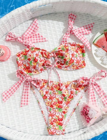 Costum de baie SHEIN, floral print