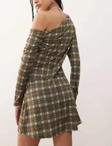 Rochie scurta Reclaimed Vintage, kaki