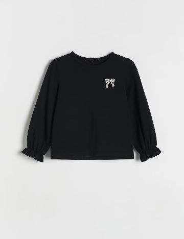 Set bluze Reserved, ecru/negru