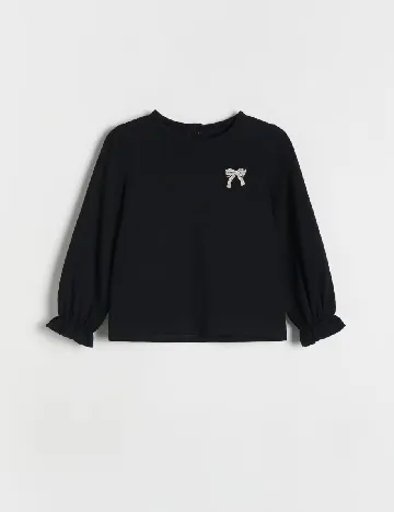 Set bluze Reserved, ecru/negru