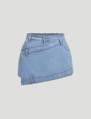 Fusta pantalon SHEIN CURVE, albastru