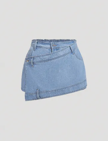 Fusta pantalon SHEIN CURVE, albastru