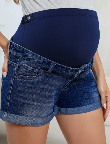 Pantaloni scurti SHEIN Maternity, albastru Albastru