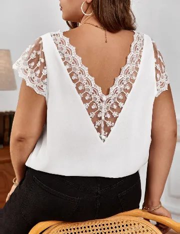 Bluza SHEIN CURVE, alb