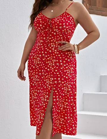 Rochie medie SHEIN CURVE, rosu