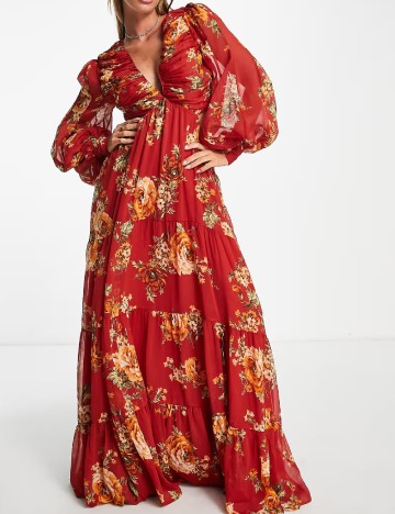 Rochie lunga ASOS Curve, floral print