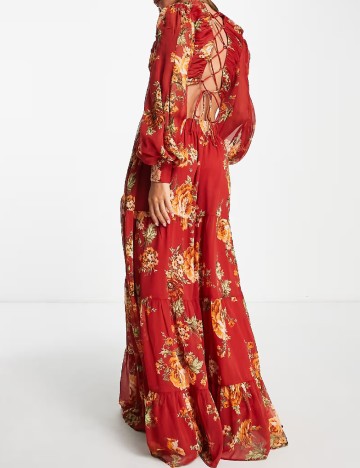 Rochie lunga ASOS Curve, floral print