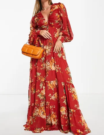 Rochie lunga ASOS Curve, floral print