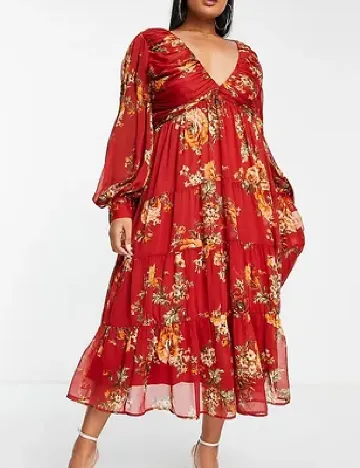 Rochie lunga ASOS Curve, floral print Floral print