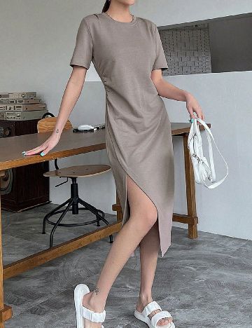 Rochie medie Dazy, bej