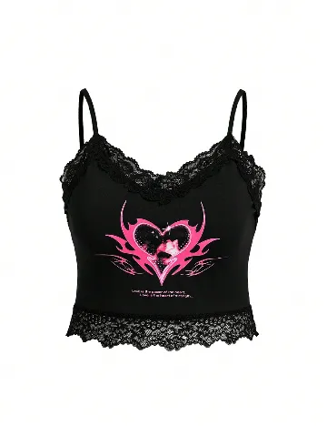 Top SHEIN CURVE, negru