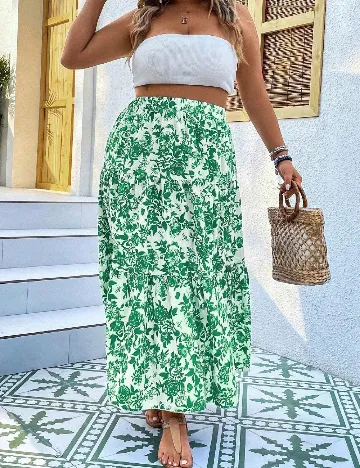 Fusta SHEIN CURVE, verde
