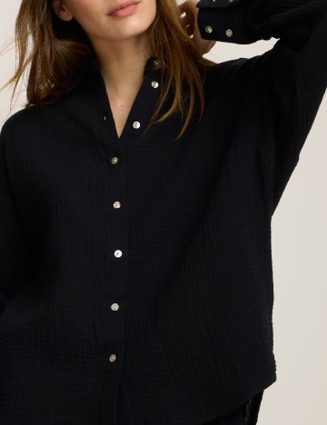 Camasa Oversize Reserved, negru