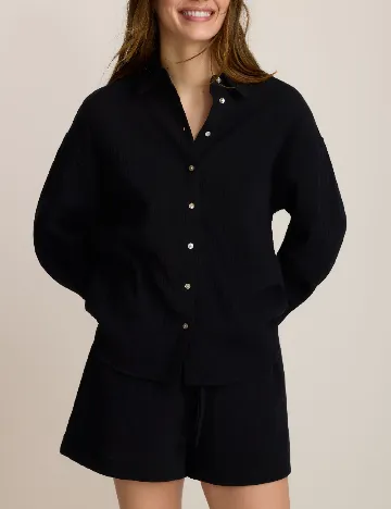 Camasa Oversize Reserved, negru