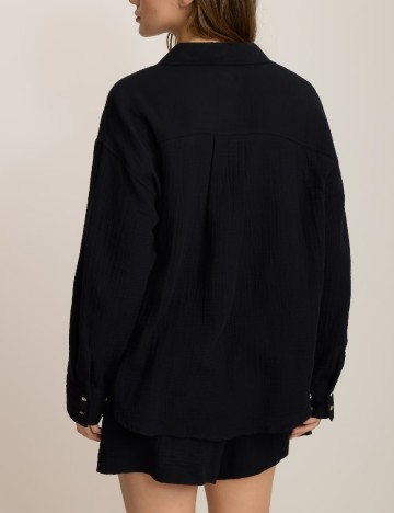 Camasa Oversize Reserved, negru