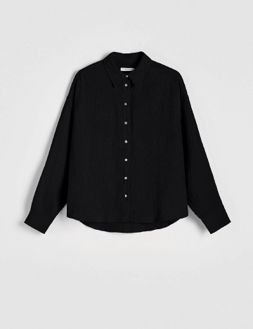 Camasa Oversize Reserved, negru