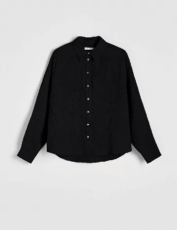 Camasa Oversize Reserved, negru