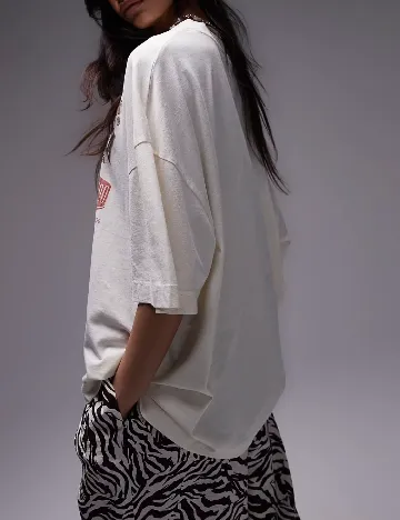 Tricou Top Shop, crem
