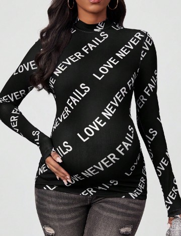 Bluza SHEIN Maternity, negru