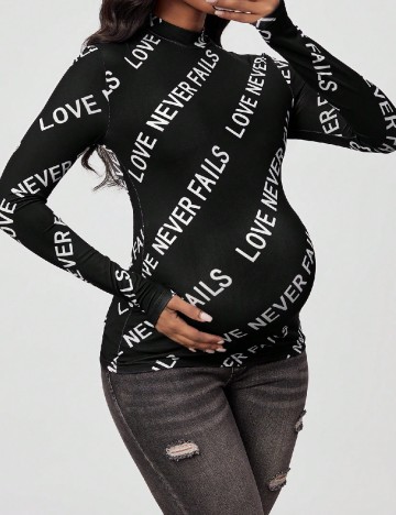 Bluza SHEIN Maternity, negru