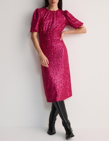 Rochie medie Reserved, roz
