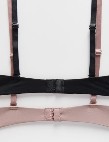 Set sutiene 2 bucati Reserved, negru/roz pudra inchis