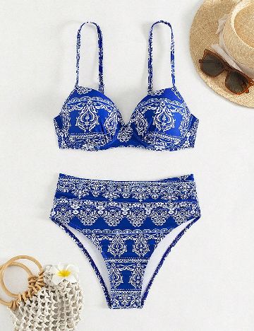 Costum de baie SHEIN, albastru