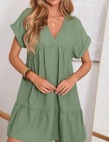 Rochie scurta SHEIN, verde