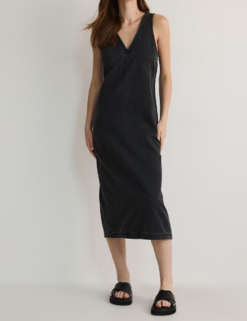 Rochie medie Reserved, gri inchis