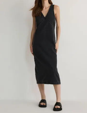 Rochie medie Reserved, gri inchis