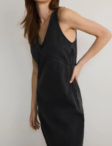Rochie medie Reserved, gri inchis