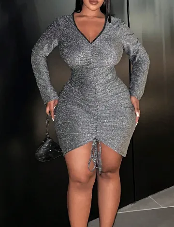 Rochie scurta SHEIN CURVE, gri