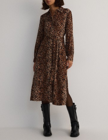 Rochie medie Reserved, animal print