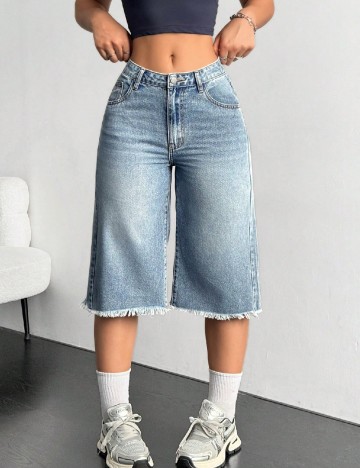 Pantaloni scurti SHEIN, albastru