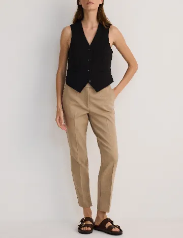 Pantaloni Reserved, crem