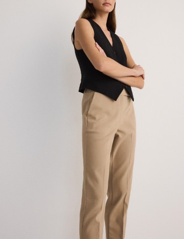 Pantaloni Reserved, crem