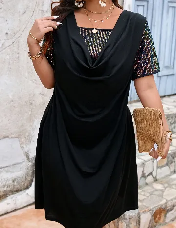 Rochie scurta SHEIN CURVE, negru