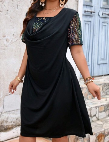 Rochie scurta SHEIN CURVE, negru