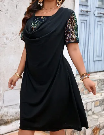 Rochie scurta SHEIN CURVE, negru