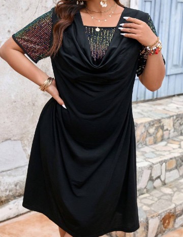 Rochie scurta SHEIN CURVE, negru