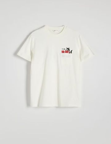 Tricou Reserved, alb