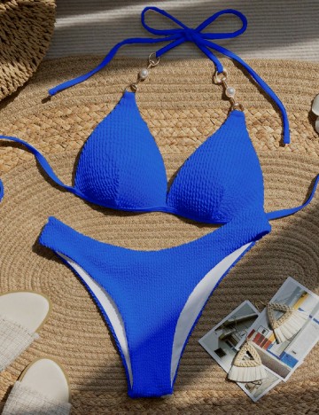 Costum de baie SHEIN, albastru