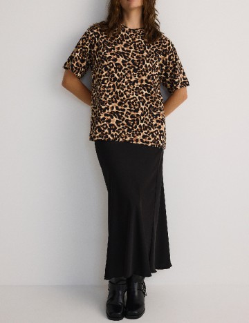 Tricou Oversize Reserved, animal print