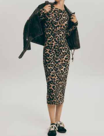 Rochie medie Reserved, animal print
